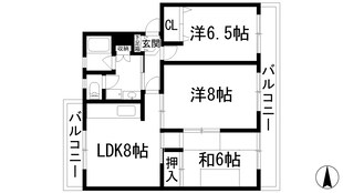 アビタシオン仁川の物件間取画像